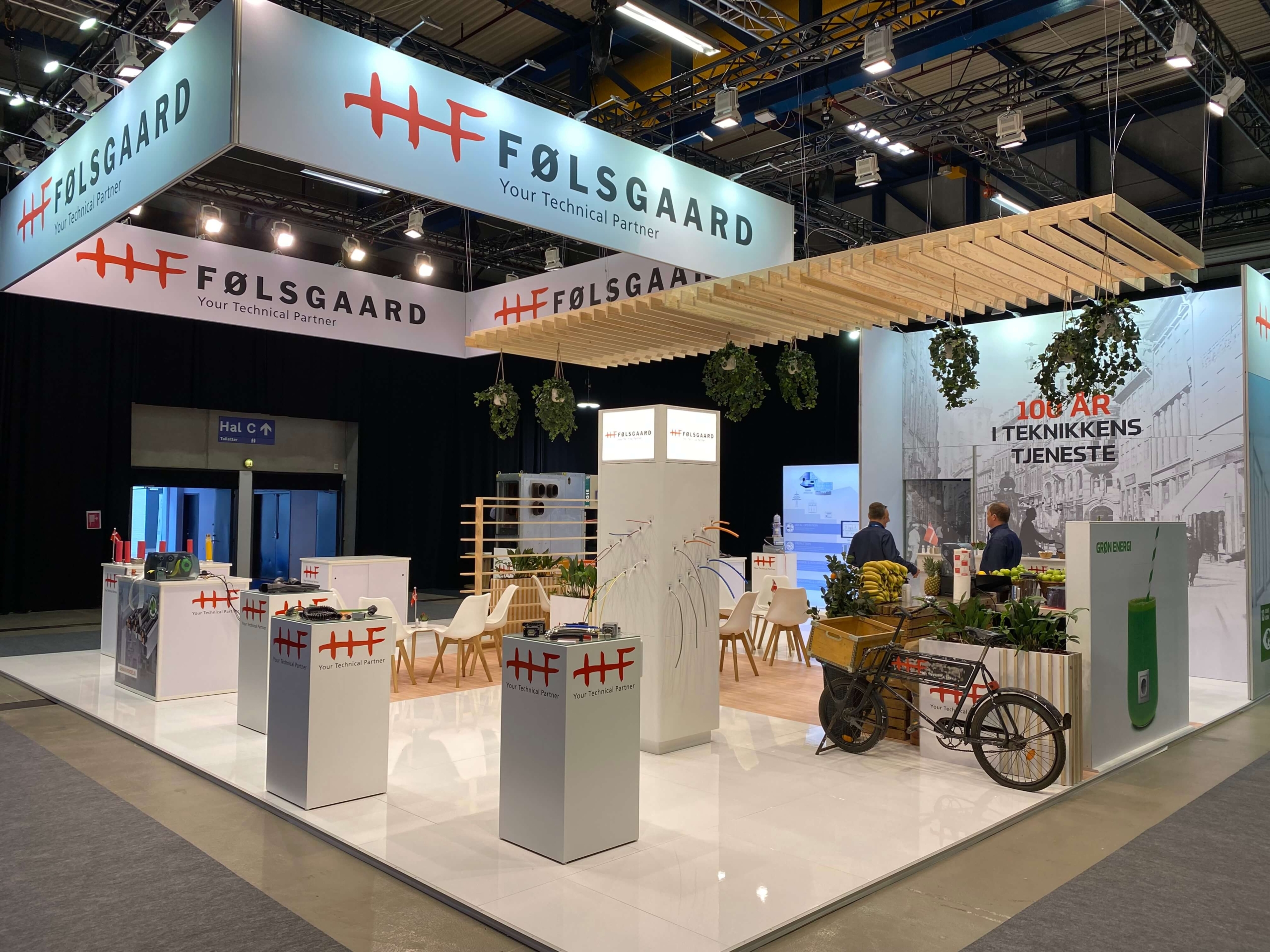 Professionel messestand til messe